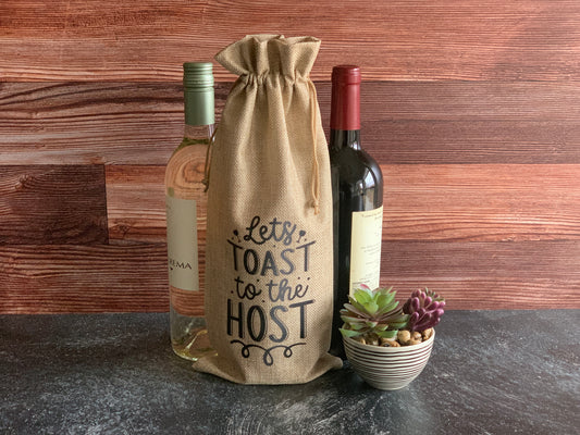 Wine Carrier Bag Gift 'Toasts to the Hosts'
